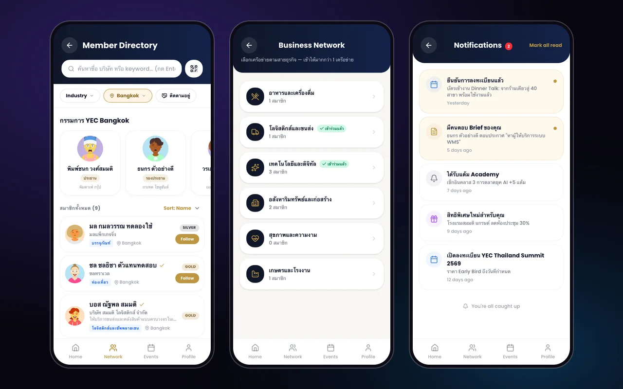 ภาพหน้าจอระบบ YEC Super App ภาพที่ 3